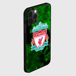 Чехол для iPhone 12 Pro Max Liverpool green fire, цвет: 3D-черный — фото 2