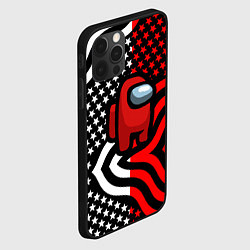 Чехол для iPhone 12 Pro Max Among us usa style, цвет: 3D-черный — фото 2