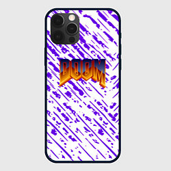 Чехол для iPhone 12 Pro Max Doom neon retro, цвет: 3D-черный