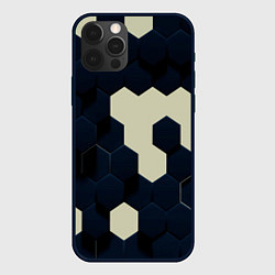 Чехол для iPhone 12 Pro Max Соты абстракция, цвет: 3D-черный