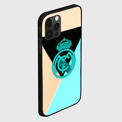 Чехол для iPhone 12 Pro Max Реал мадрид спорт геометрия, цвет: 3D-черный — фото 2