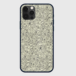 Чехол для iPhone 12 Pro Max Смайл и человечки, цвет: 3D-черный