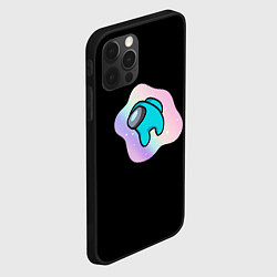 Чехол для iPhone 12 Pro Max Among us space logo, цвет: 3D-черный — фото 2