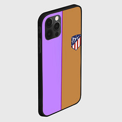 Чехол для iPhone 12 Pro Max Атлетико Мадрид полосы, цвет: 3D-черный — фото 2