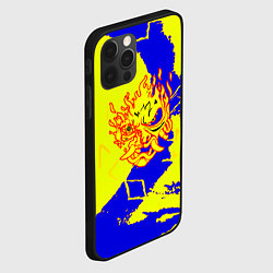 Чехол для iPhone 12 Pro Max Samurai logo yellow fire, цвет: 3D-черный — фото 2