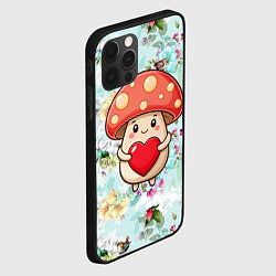 Чехол для iPhone 12 Pro Max Мухомор с сердечком милый, цвет: 3D-черный — фото 2