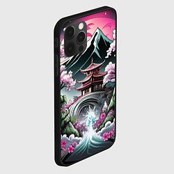 Чехол для iPhone 12 Pro Max Пейзаж Японии природа, цвет: 3D-черный — фото 2