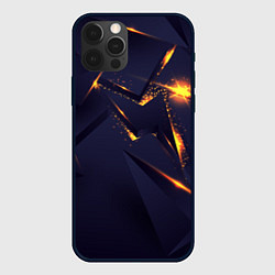 Чехол для iPhone 12 Pro Max Золотые неоновые плиты, цвет: 3D-черный