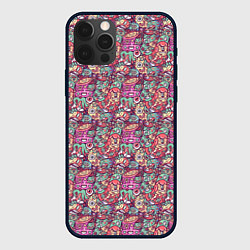 Чехол для iPhone 12 Pro Max Монстры любители кофе, цвет: 3D-черный