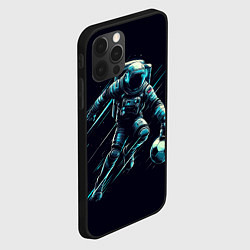 Чехол для iPhone 12 Pro Max Космонавт играет в футбол в космосе, цвет: 3D-черный — фото 2