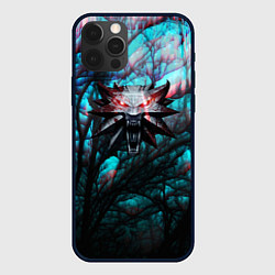 Чехол для iPhone 12 Pro Max The Witcher logo night, цвет: 3D-черный