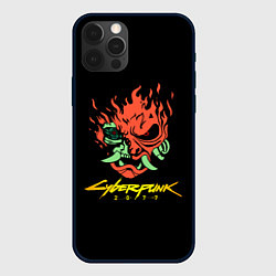 Чехол для iPhone 12 Pro Max Cyberpunk 2077 logo, цвет: 3D-черный