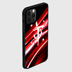 Чехол для iPhone 12 Pro Max Doom logo geometry, цвет: 3D-черный — фото 2