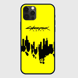 Чехол для iPhone 12 Pro Max Cyberpunk 2077 geometry yellow, цвет: 3D-черный