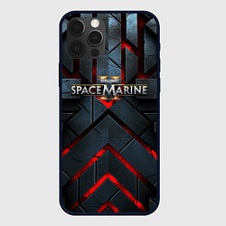 Чехол для iPhone 12 Pro Max Warhammer 40000 space marine 2 лого, цвет: 3D-черный