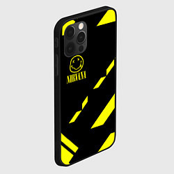 Чехол для iPhone 12 Pro Max Nirvana geometry yellow, цвет: 3D-черный — фото 2