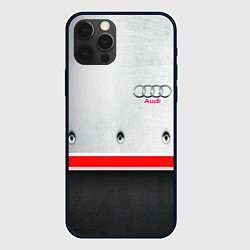 Чехол для iPhone 12 Pro Max Audi metal sport, цвет: 3D-черный