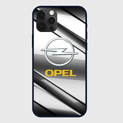 Чехол для iPhone 12 Pro Max Opel стальная геометрия, цвет: 3D-черный