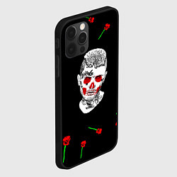 Чехол для iPhone 12 Pro Max Lil peep rap band rose, цвет: 3D-черный — фото 2