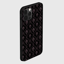 Чехол для iPhone 12 Pro Max Черепа - узор, цвет: 3D-черный — фото 2