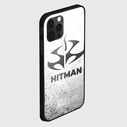 Чехол для iPhone 12 Pro Max Hitman - white gradient, цвет: 3D-черный — фото 2