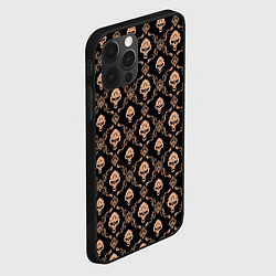 Чехол для iPhone 12 Pro Max Череп - паттерн, цвет: 3D-черный — фото 2