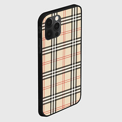Чехол для iPhone 12 Pro Max Стильная клетка - шотландка, цвет: 3D-черный — фото 2