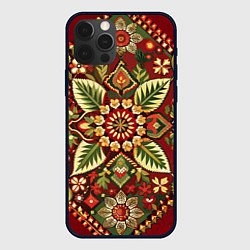 Чехол для iPhone 12 Pro Max Стиль советского ковра узоры и орнамент, цвет: 3D-черный
