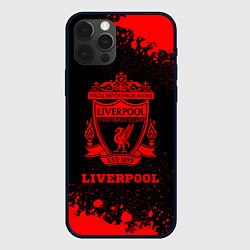 Чехол для iPhone 12 Pro Max Liverpool - red gradient, цвет: 3D-черный