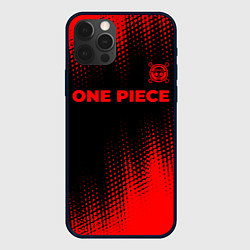 Чехол для iPhone 12 Pro Max One Piece - red gradient посередине, цвет: 3D-черный