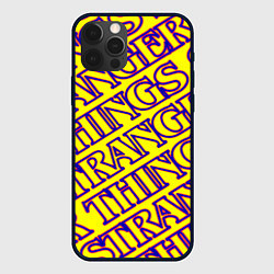 Чехол для iPhone 12 Pro Max Stranger Things serials, цвет: 3D-черный