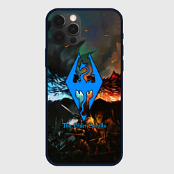 Чехол для iPhone 12 Pro Max Skyrim драконы, цвет: 3D-черный