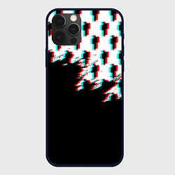 Чехол для iPhone 12 Pro Max Billie Eilish pattern glitch, цвет: 3D-черный