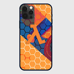 Чехол для iPhone 12 Pro Max Half life hexagon steel, цвет: 3D-черный