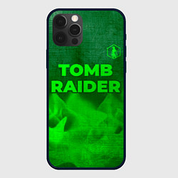 Чехол iPhone 12 Pro Max Tomb Raider - green gradient посередине