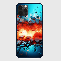 Чехол для iPhone 12 Pro Max Взрыв и мелкие осколки, цвет: 3D-черный