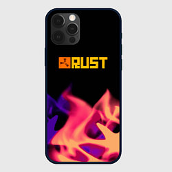 Чехол для iPhone 12 Pro Max RUST neon fire, цвет: 3D-черный