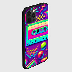 Чехол для iPhone 12 Pro Max Неоновые 90-е катание и музыка, цвет: 3D-черный — фото 2
