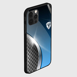 Чехол для iPhone 12 Pro Max Tesla carbon steel, цвет: 3D-черный — фото 2