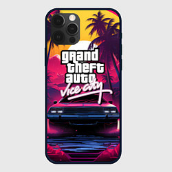 Чехол iPhone 12 Pro Max Grand Theft Auto VI - автомобиль на закате