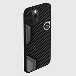 Чехол для iPhone 12 Pro Max Volvo carbon car, цвет: 3D-черный — фото 2