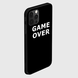 Чехол для iPhone 12 Pro Max Game over white logo, цвет: 3D-черный — фото 2