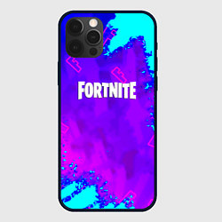 Чехол для iPhone 12 Pro Max Fortnite neon game, цвет: 3D-черный