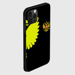 Чехол для iPhone 12 Pro Max Герб РФ орёл, цвет: 3D-черный — фото 2