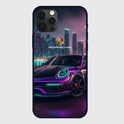 Чехол для iPhone 12 Pro Max Porshe night city, цвет: 3D-черный