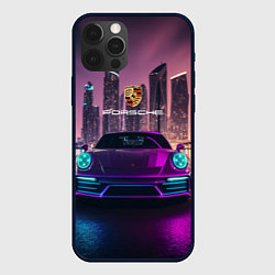 Чехол для iPhone 12 Pro Max Porshe big city, цвет: 3D-черный