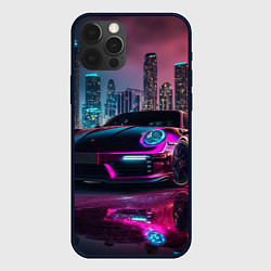Чехол для iPhone 12 Pro Max Porshe night city, цвет: 3D-черный