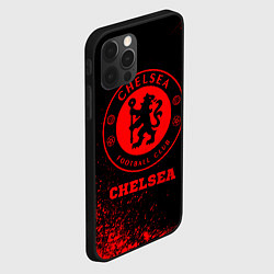 Чехол для iPhone 12 Pro Max Chelsea - red gradient, цвет: 3D-черный — фото 2