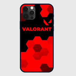 Чехол для iPhone 12 Pro Max Valorant - red gradient посередине, цвет: 3D-черный