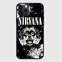 Чехол для iPhone 12 Pro Max Nirvana рок пес, цвет: 3D-черный